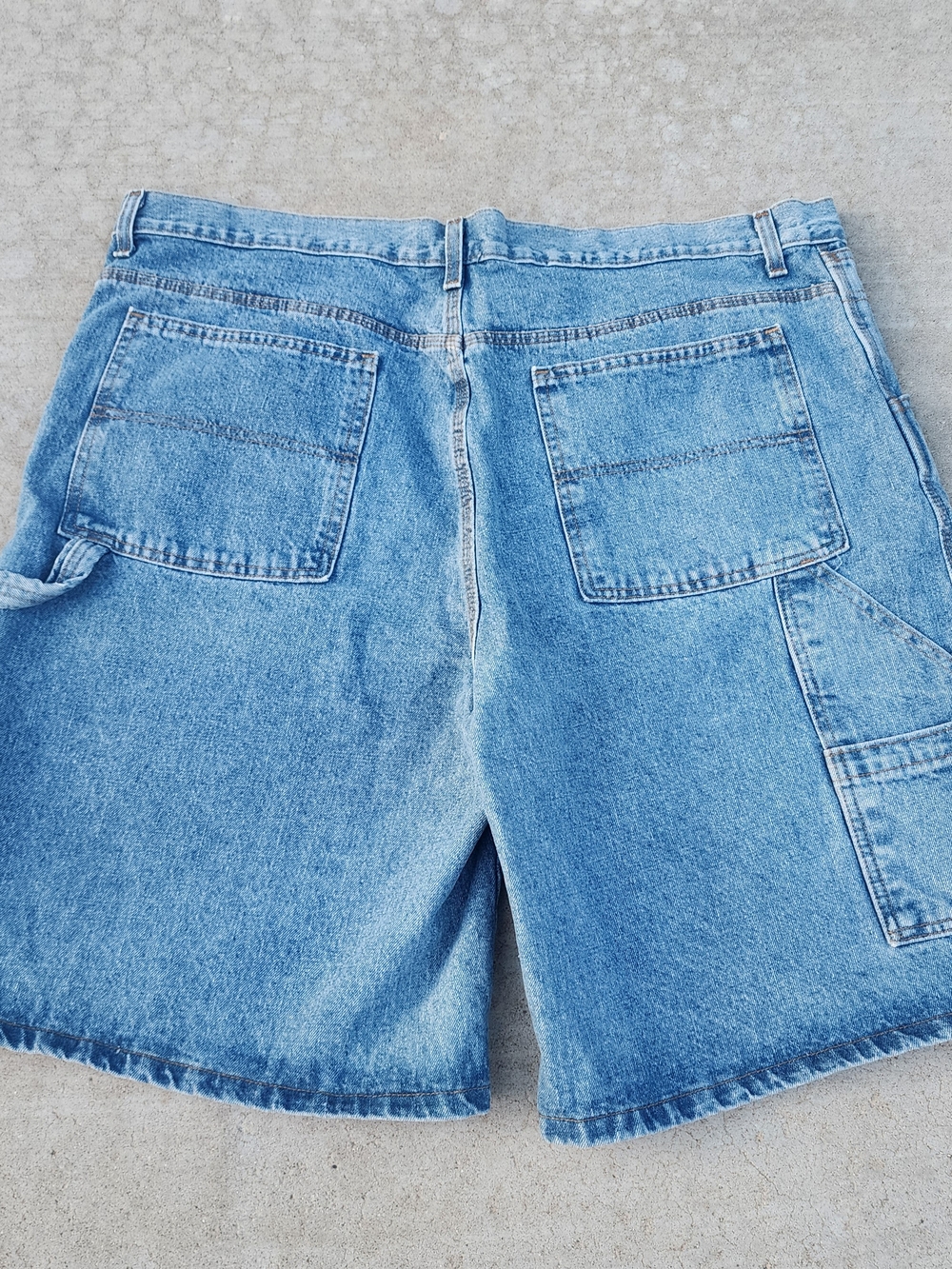 Faded Glory Carpenter Classic Light Blue Denim Men's Jean Shorts Jorts, Sz 42